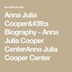 Anna Julia Cooper