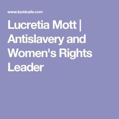 Lucretia Mott