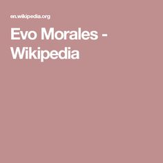 Evo Morales