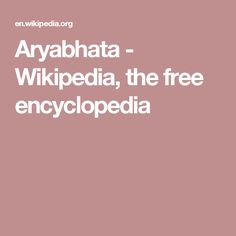 Aryabhata