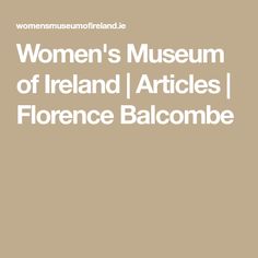 Florence Balcombe