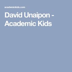 David Unaipon