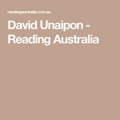 David Unaipon