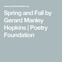 Gerard Manley Hopkins