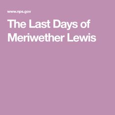 Meriwether Lewis