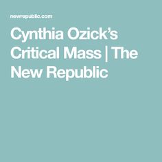 Cynthia Ozick