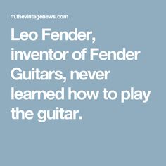 Leo Fender