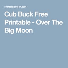 Cub Buck