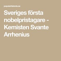 Svante Arrhenius