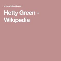 Hetty Green