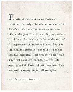 F. Scott Fitzgerald