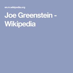 Joe Greenstein