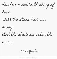 W B Yeats