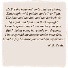 W B Yeats