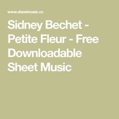 Sidney Bechet