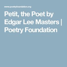 Edgar Lee Masters