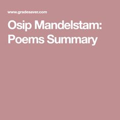 Osip Mandelstam