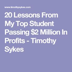 Timothy Sykes