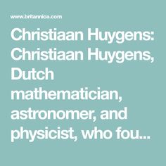 Christiaan Huygens