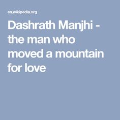 Dashrath Manjhi