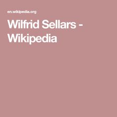 Wilfrid Sellars