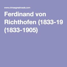 Ferdinand von Richthofen