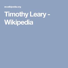 Timothy Francis Leary