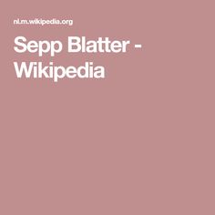 Sepp Blatter