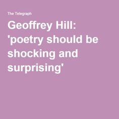 Geoffrey Hill