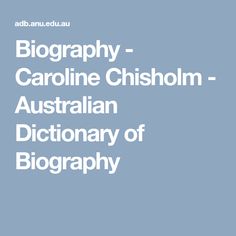 Caroline Chisholm