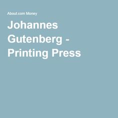 Johannes Gutenberg