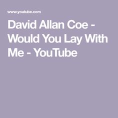 David Allan Coe